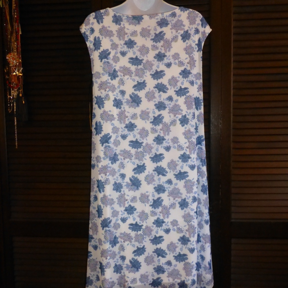 Skye's The LImit White & Blue Sleeveless Floral Dress, Knee Length, M, Nwt - Picture 7 of 8